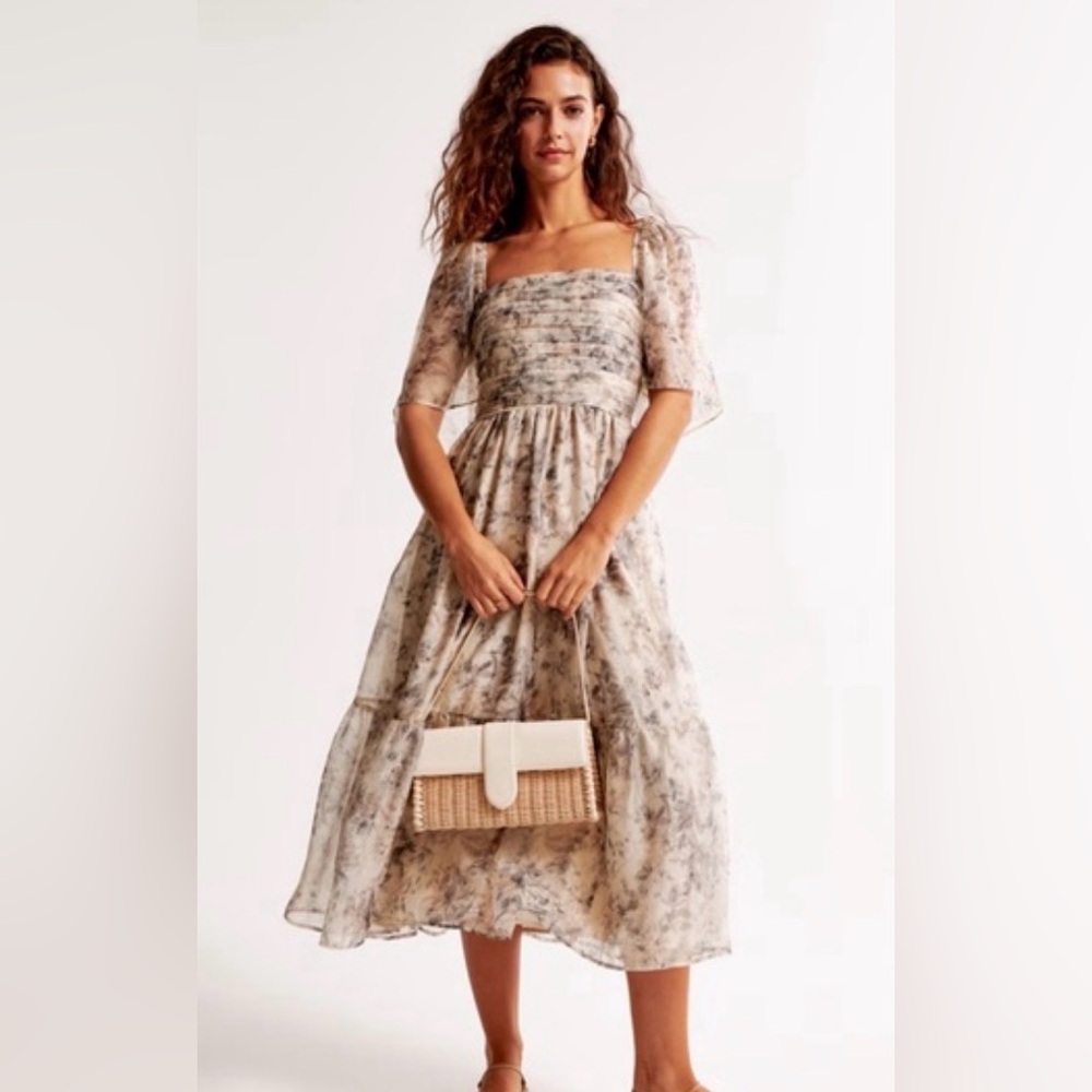 Abercrombie & Fitch Emerson Angel sleeves midi dress